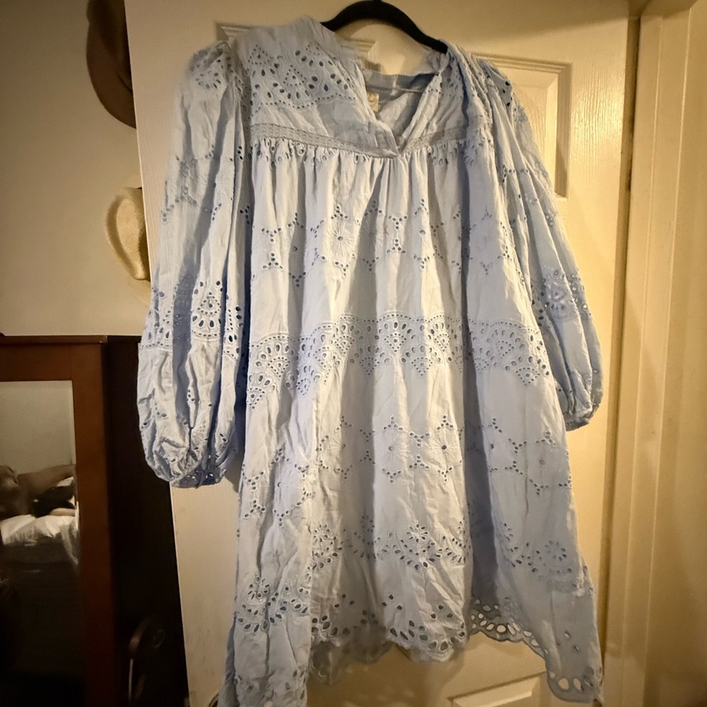 Universal Thread Sky Blue Eyelet Dress